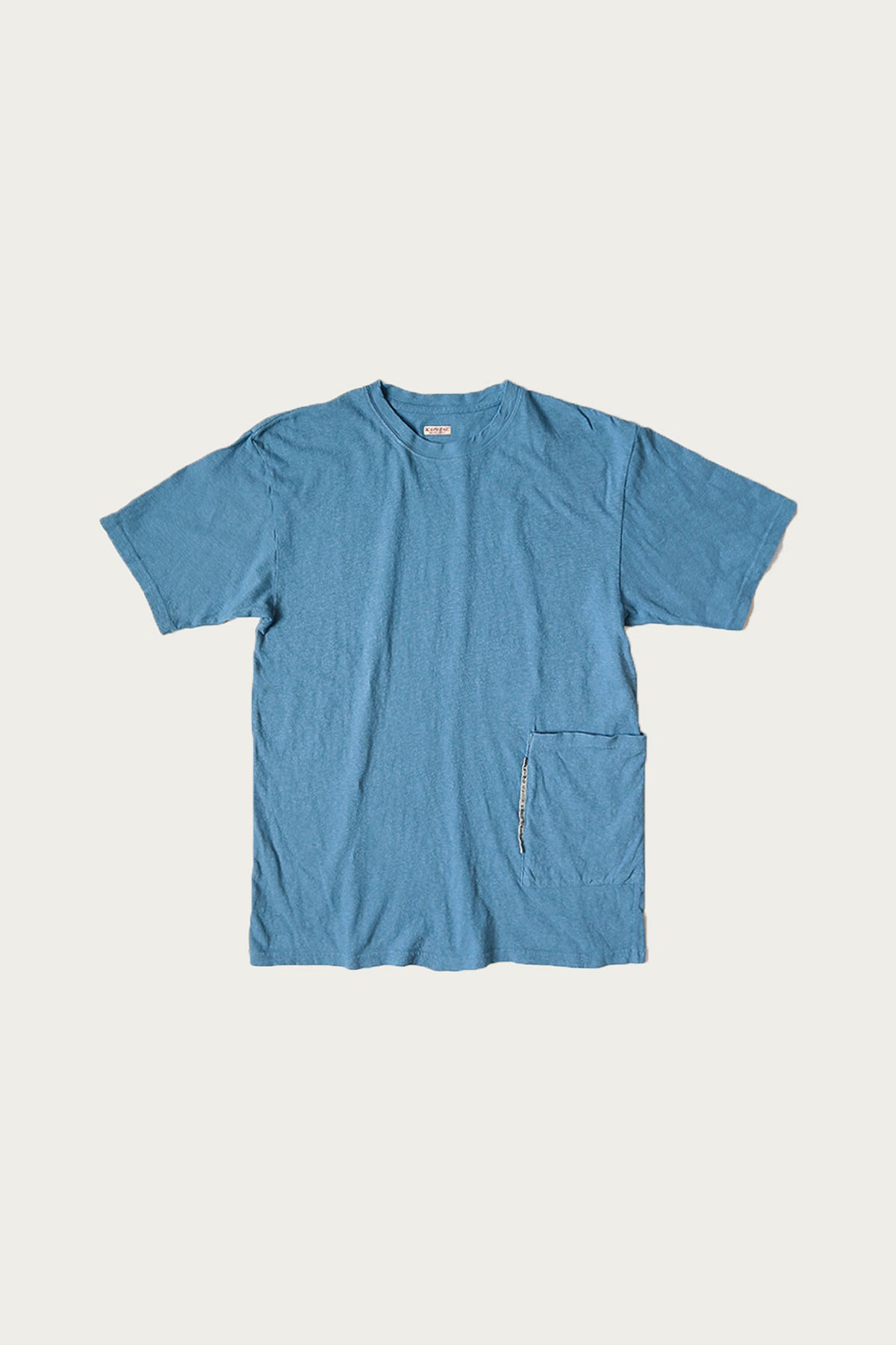 Kapital - Gauze Jersey BISCUIT Pocket T - Light Blue - Canoe Club