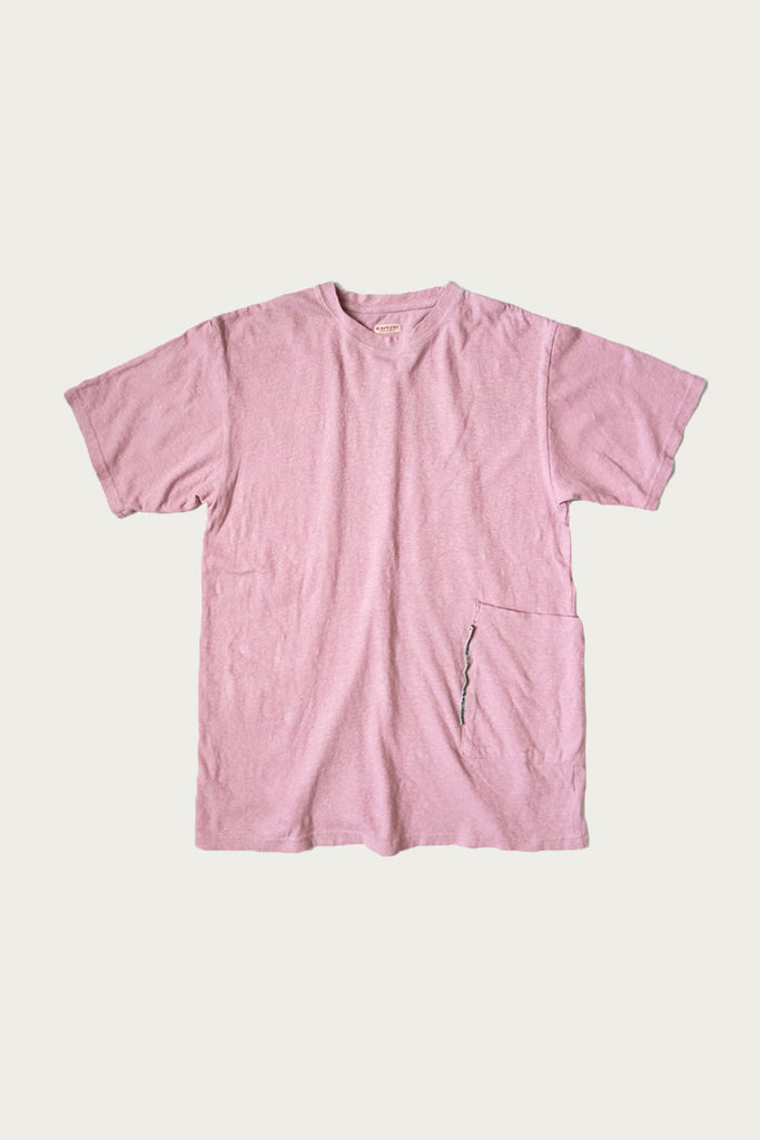 Kapital - Gauze Jersey BISCUIT Pocket T - Pink - Canoe Club