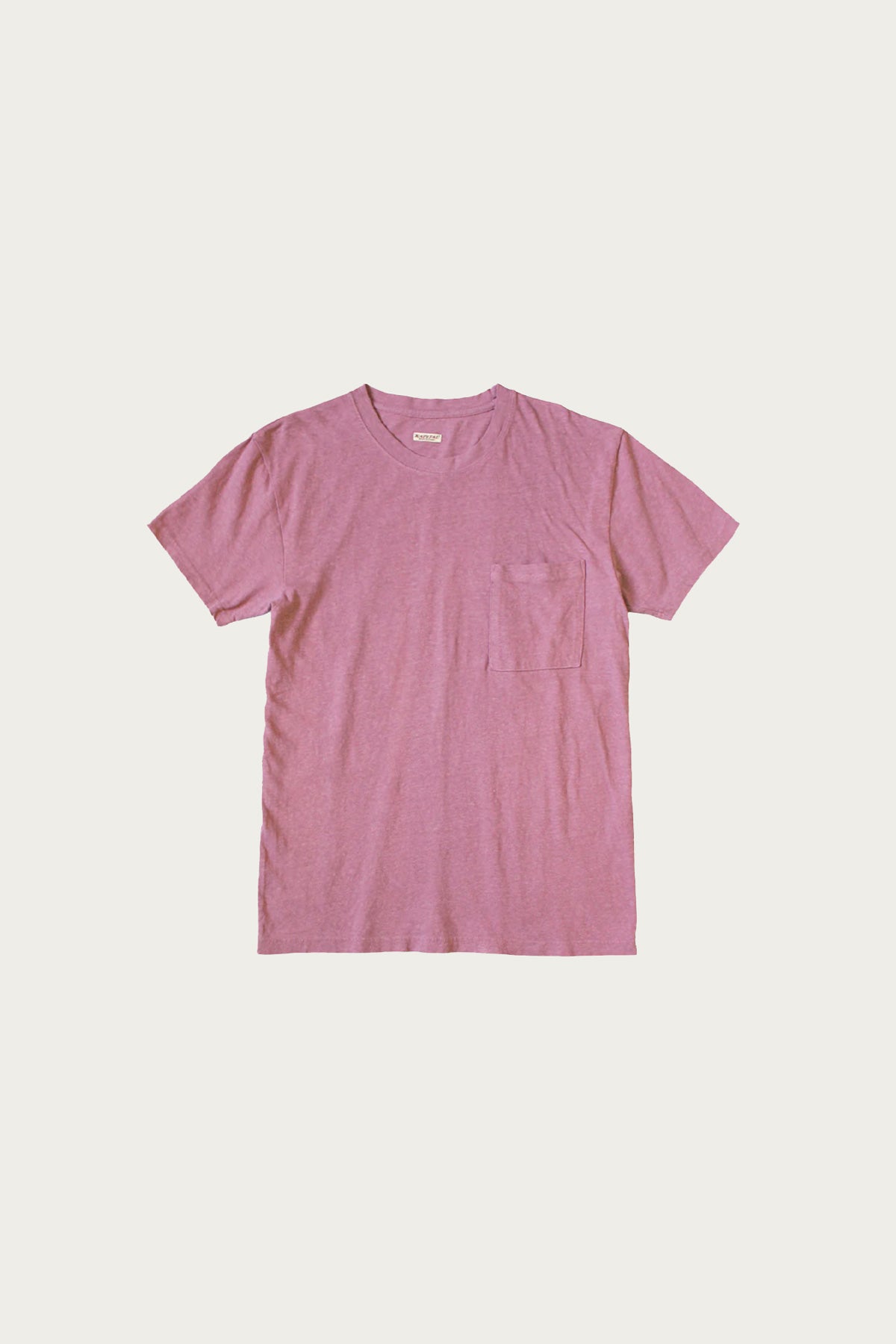 Kapital - Gauze Jersey Crew Pocket T - Pink - Canoe Club