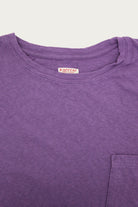 Kapital - Gauze Jersey Crew Pocket T - Purple - Canoe Club