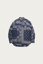 Kapital - Gauze RAT BRAND Bandanna Patchwork Raglan Shirt - Aubergine - Canoe Club