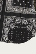 Kapital - Gauze RAT BRAND Bandanna Patchwork Raglan Shirt - Black - Canoe Club