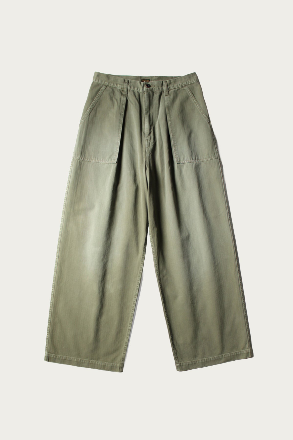 Kapital - Herringbone FATIGUE Baggy Pants - Khaki - Canoe Club