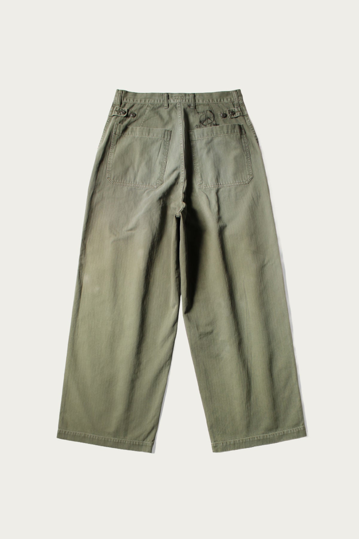 Kapital - Herringbone FATIGUE Baggy Pants - Khaki - Canoe Club