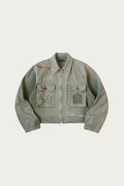 Kapital - Herringbone HUNTER Drizzler JKT (Memorial Embroidery) - Khaki - Canoe Club