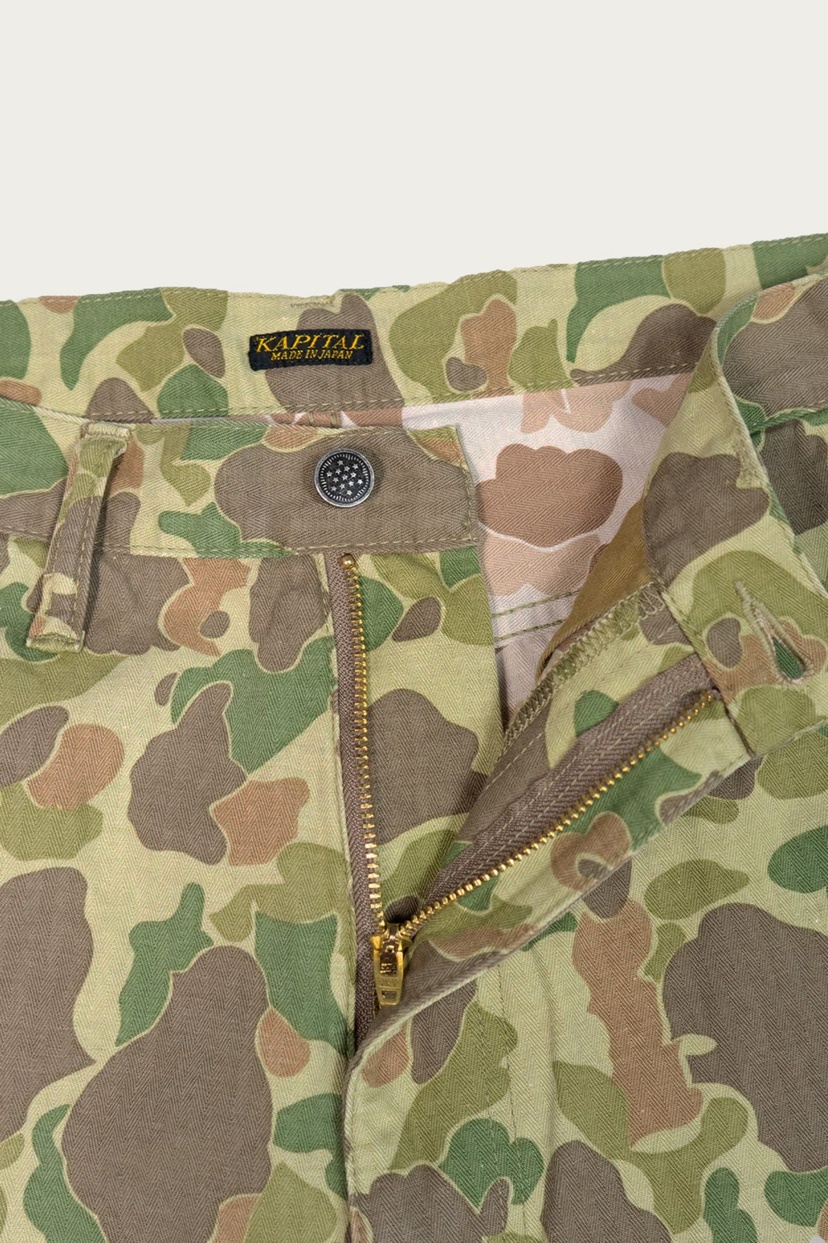 Kapital - Hunter Camo Herringbone PORT Baggy Pants - Camo - Canoe Club