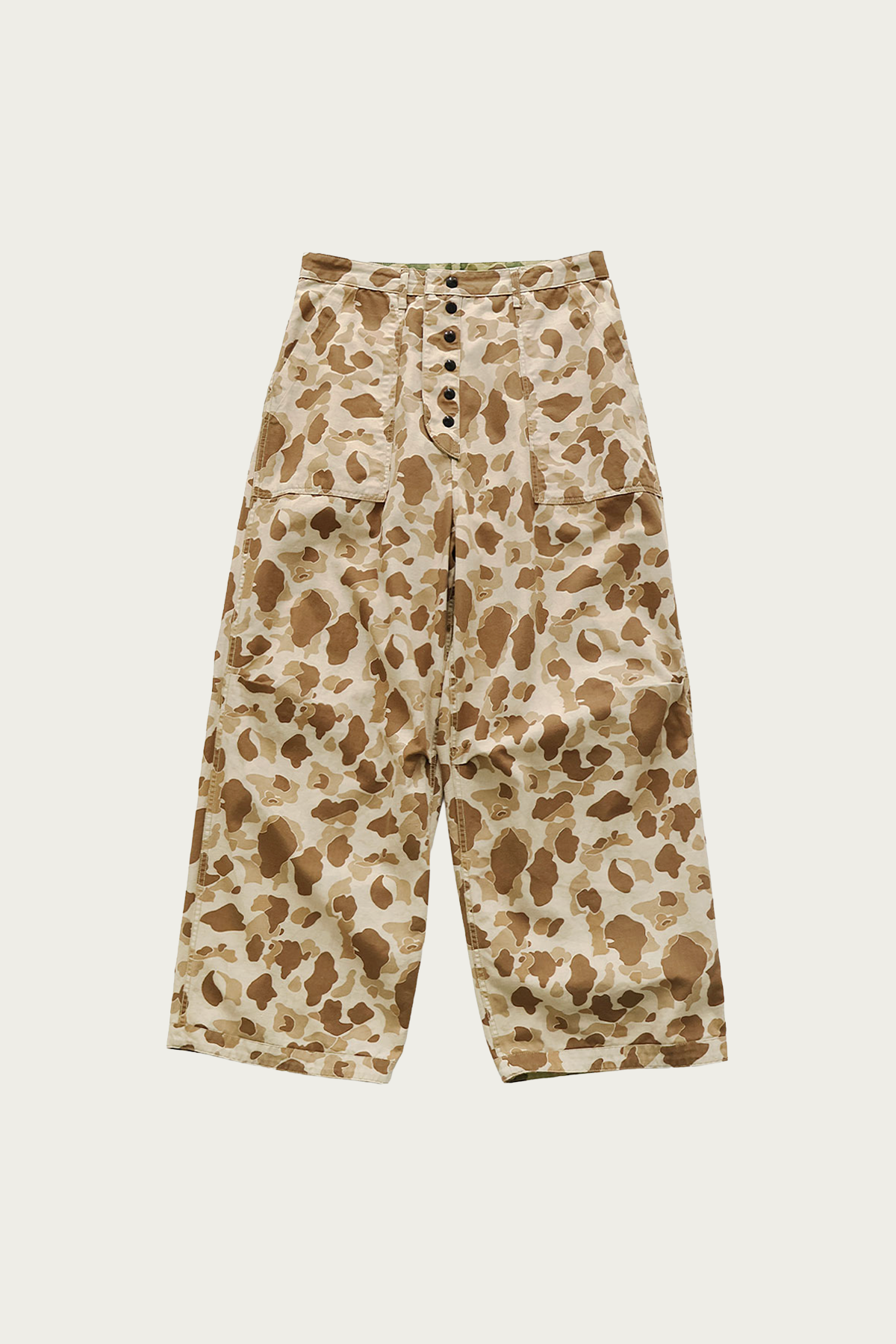 Kapital - HUNTER CAMO Herringbone Reversible Fatigue Baggy Pants - HunterCAMO - Canoe Club