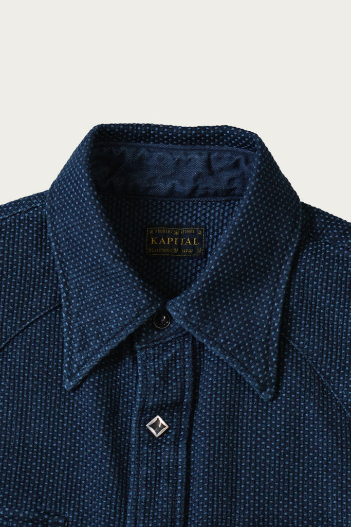 Kapital - IDG DO-GI Canvas HUSKY Western Shirt - Indigo - Canoe Club