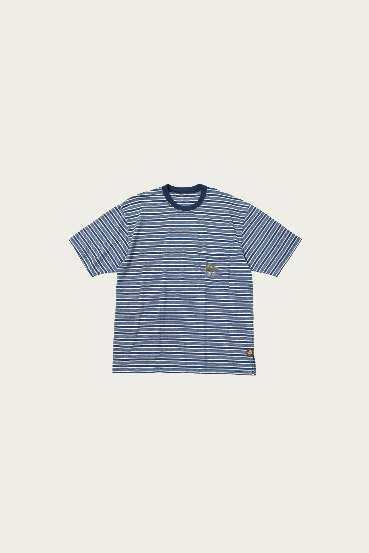 Kapital - IDG Stripe Jersey PENNANT T (3 flags) - Taki Stripe - Canoe Club