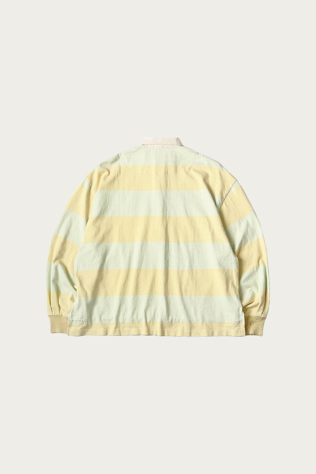 Kapital - JAIL Stripe Jersey BIG Rugger Shirt - Yellow/Green - Canoe Club