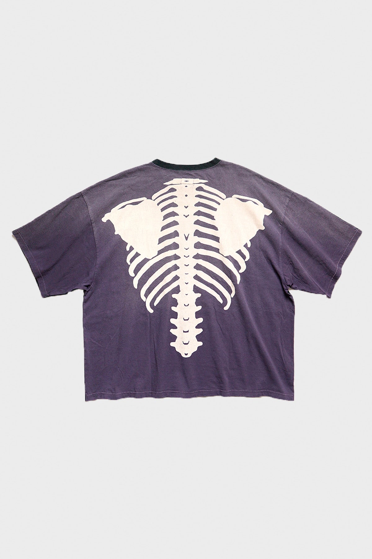 Kapital - Jersey 2TONES BIG Pocket TEE (BONE) - Black/Purple - Canoe Club
