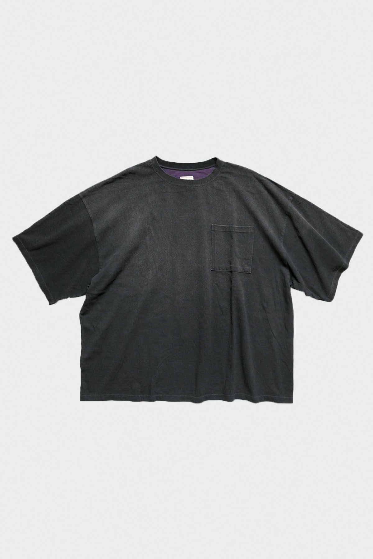Kapital - Jersey 2TONES BIG Pocket TEE (BONE) - Black/Purple - Canoe Club