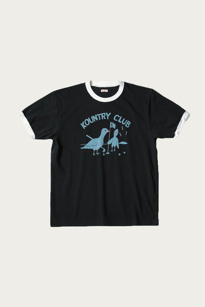 20/-Jersey RINGER T (KOUNTRY CLUB) - Black