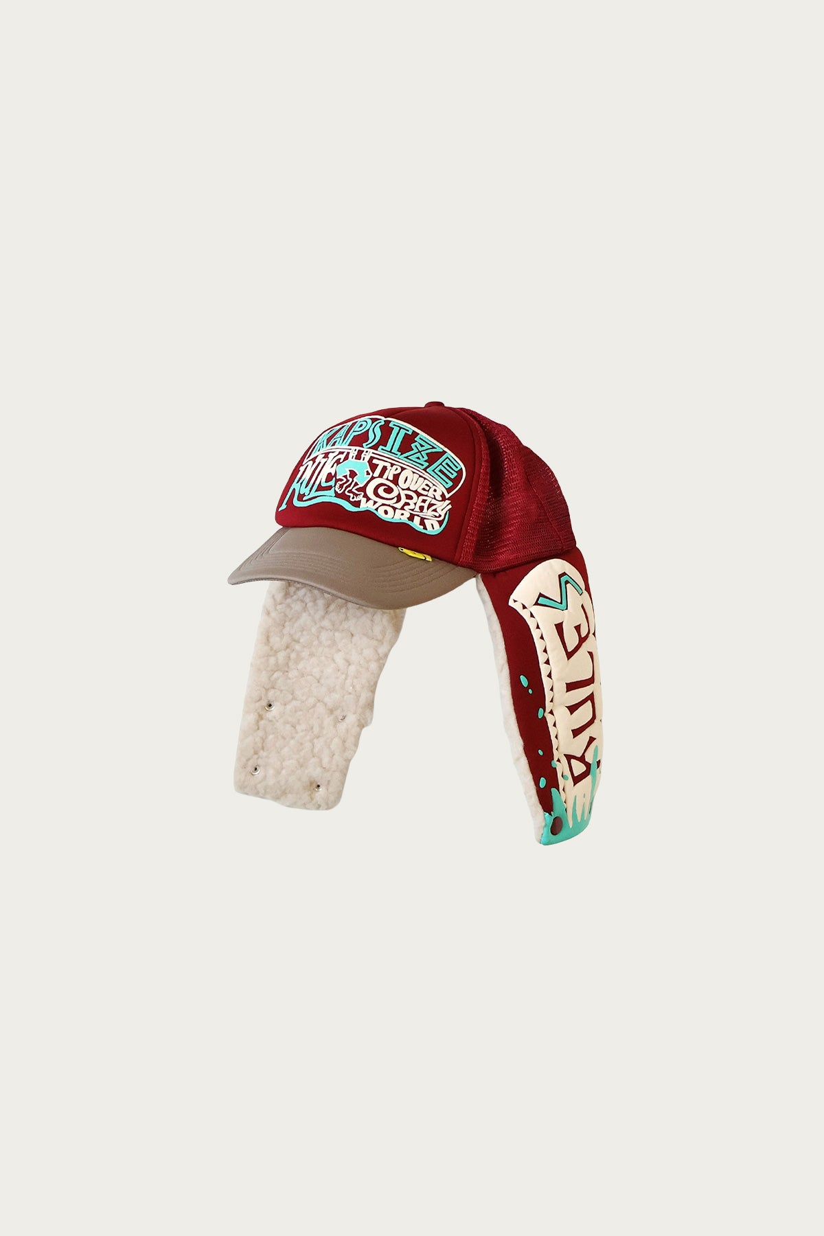 Kapital - KAPSIZE RULEpt LUMBER Track CAP - Dark Red/Mocha - Canoe Club