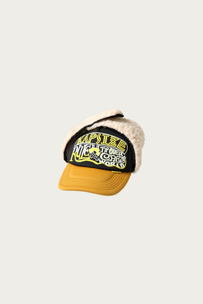Kapital - KAPSIZE RULEpt LUMBER Track CAP - Black/Gold - Canoe Club