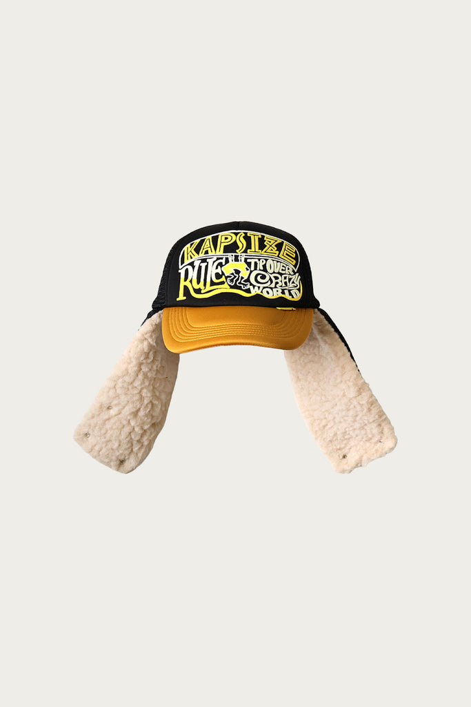 Kapital - KAPSIZE RULEpt LUMBER Track CAP - Black/Gold - Canoe Club