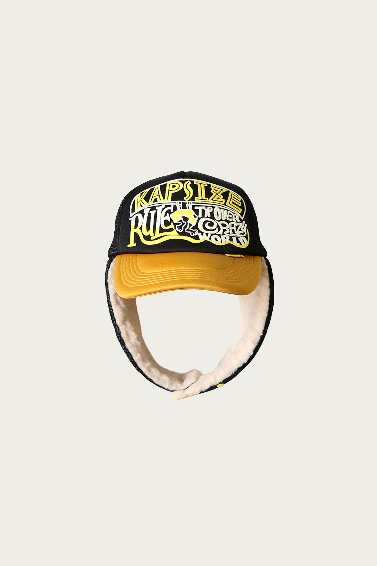 Kapital - KAPSIZE RULEpt LUMBER Track CAP - Black/Gold - Canoe Club