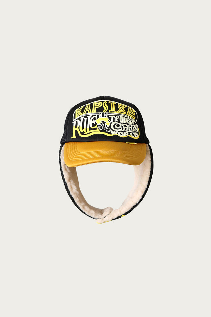 Kapital - KAPSIZE RULEpt LUMBER Track CAP - Black/Gold - Canoe Club