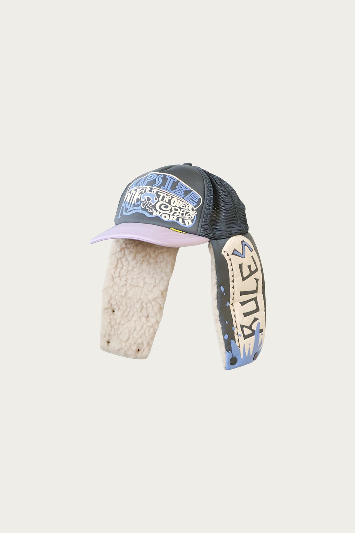 Kapital - KAPSIZE RULEpt LUMBER Track CAP - Gray/Purple - Canoe Club