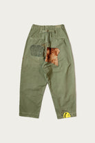 Kapital - Katsuragi Cotton High Waist NIME Pants (Gypsy Patch Remake) - Khaki - Canoe Club