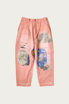 Kapital - Katsuragi Cotton High Waist NIME Pants (Gypsy Patch Remake) - Pink - Canoe Club