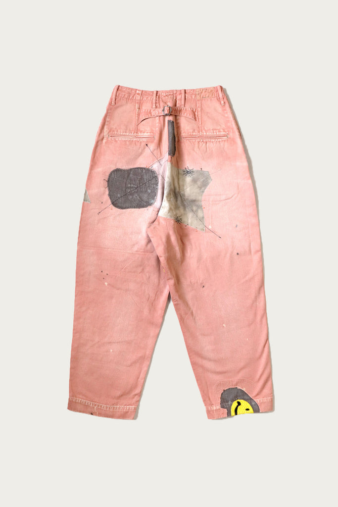 Kapital - Katsuragi Cotton High Waist NIME Pants (Gypsy Patch Remake) - Pink - Canoe Club