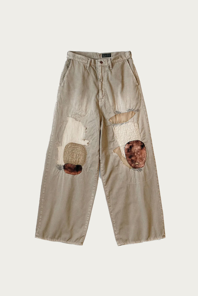 Kapital - KATSURAGI PORT Baggy Pants(Champetre Remake) - Beige - Canoe Club