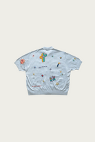 Kapital - KnitxChambray Polo Shirt (ISLA BONITA) - Sax - Canoe Club