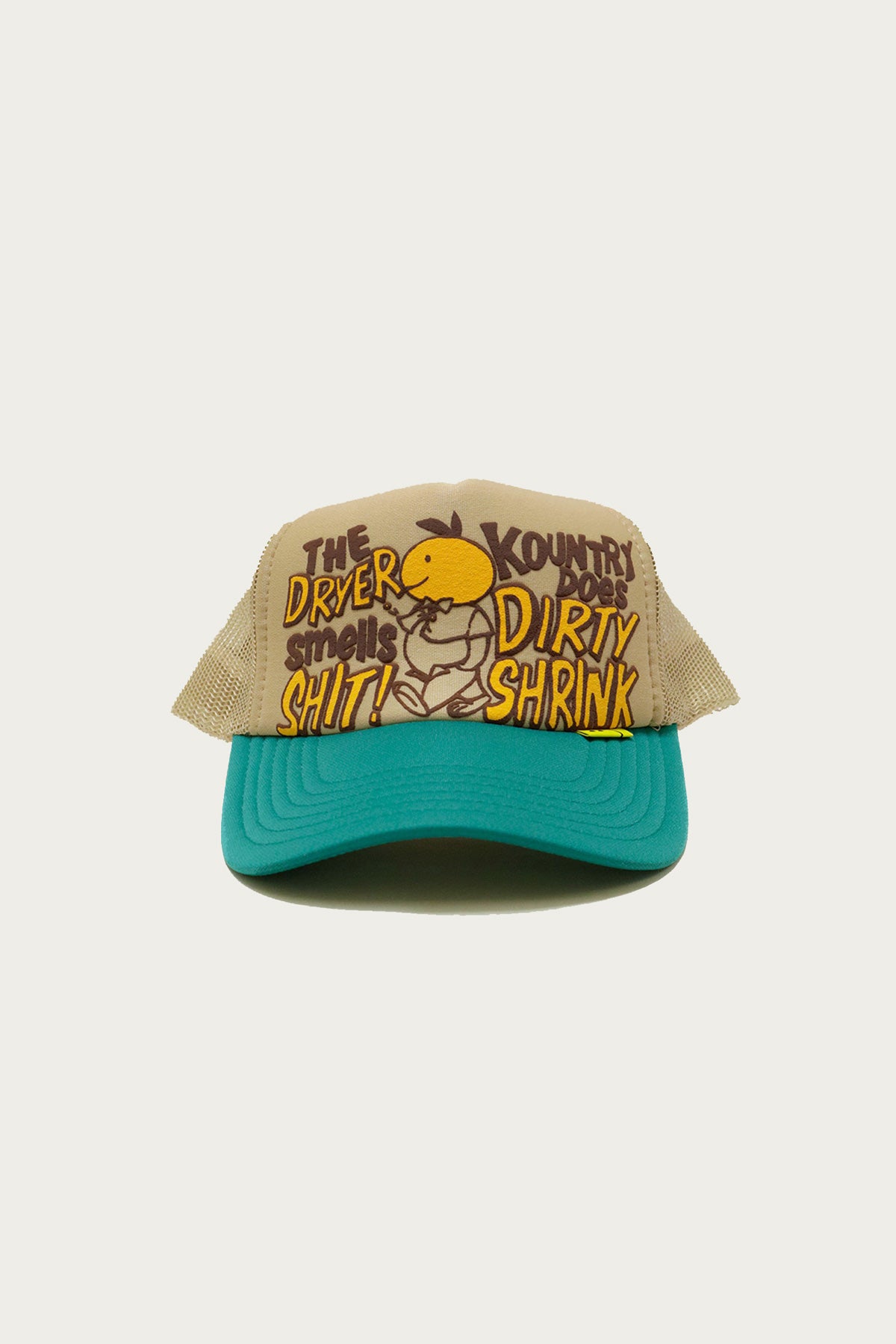 Kapital - KOUNTRY DIRTY SHRINK Trucker Cap - Ecru/Turquoise - Canoe Club