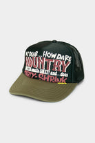 Kapital - KOUNTRY DIRTY SHRINK Trucker CAP - Black x Dark Green - Canoe Club
