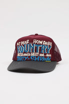 Kapital - KOUNTRY DIRTY SHRINK Trucker CAP - Burgundy x Charcoal - Canoe Club