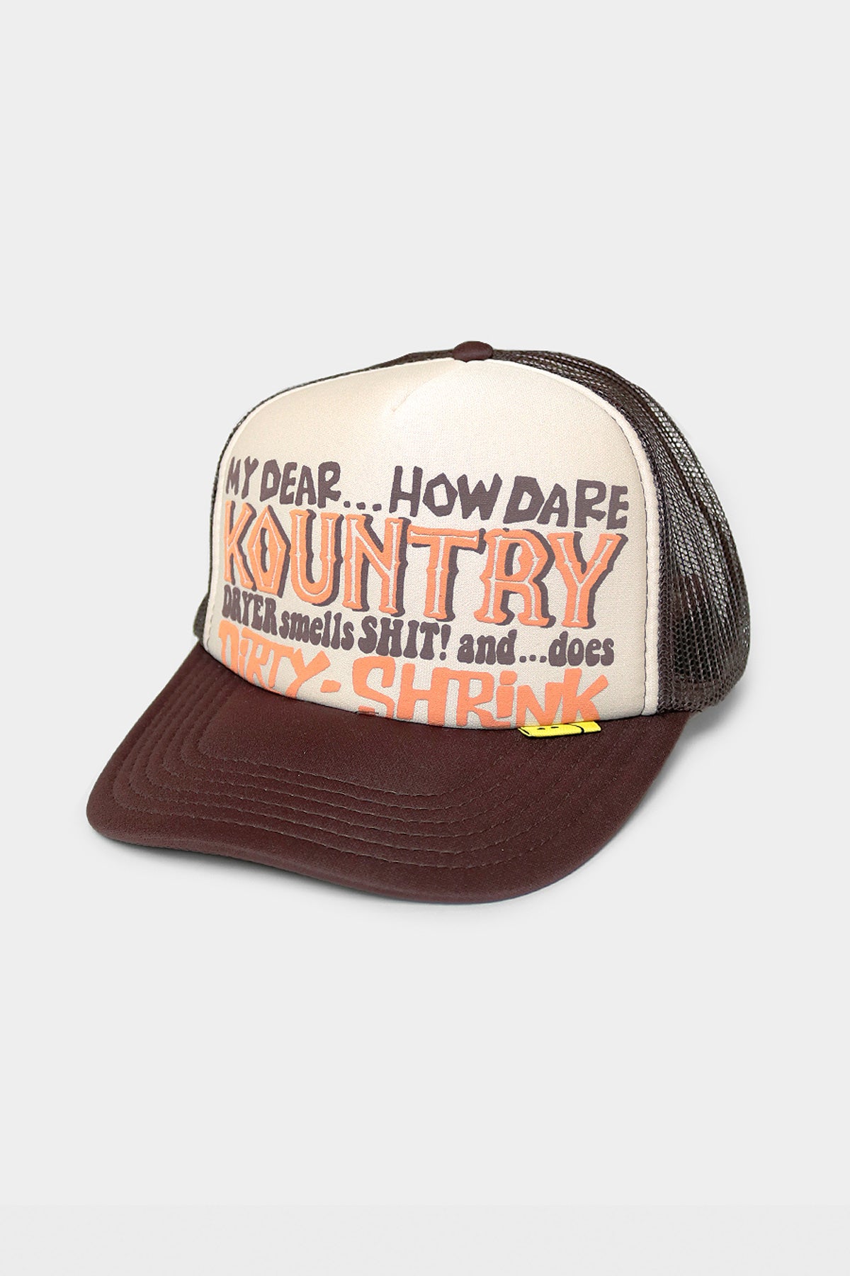 Kapital - KOUNTRY DIRTY SHRINK Trucker CAP - Ecru x Brown - Canoe Club