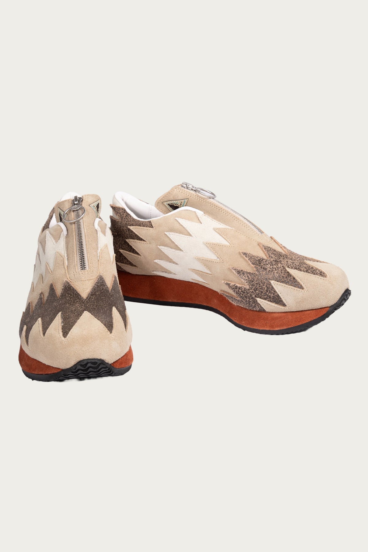 Kapital - Leather NAVAJO Spallow Sneaker - Beige - Canoe Club