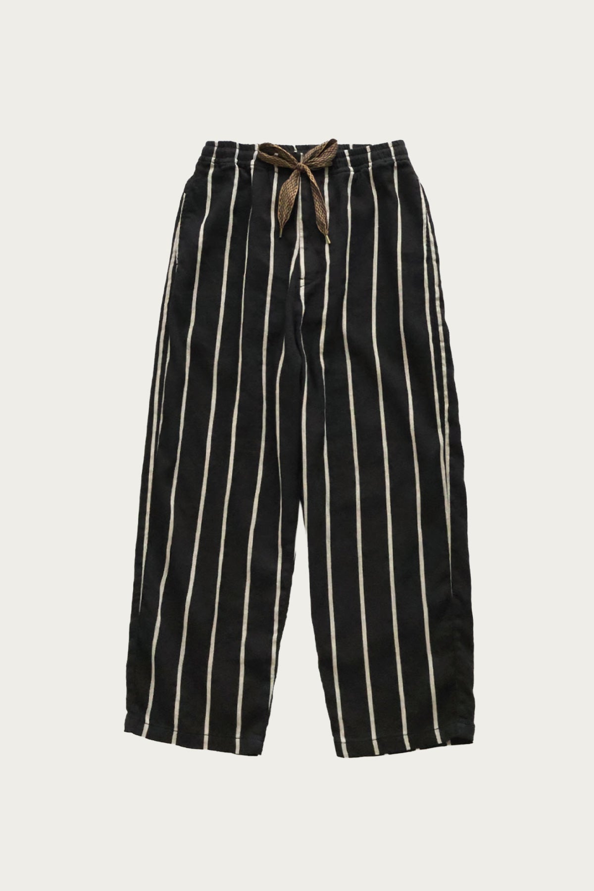 Kapital - Linen PHILLIES Stripe EASY Pants - Black - Canoe Club