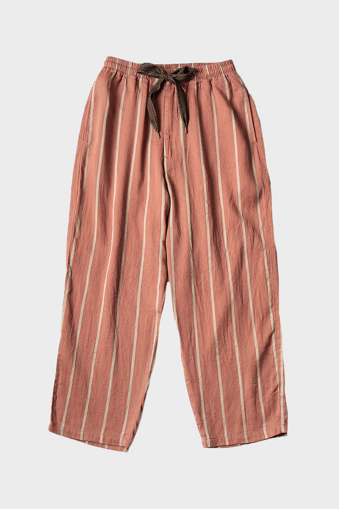 Kapital - Linen PHILLIES Stripe EASY Pants - Brick - Canoe Club