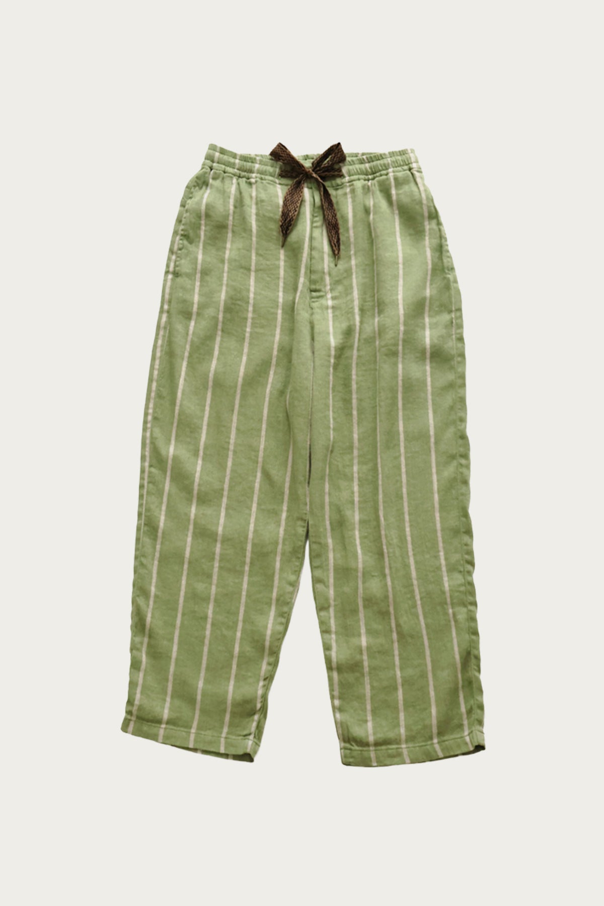 Kapital - Linen PHILLIES Stripe EASY Pants - Khaki - Canoe Club