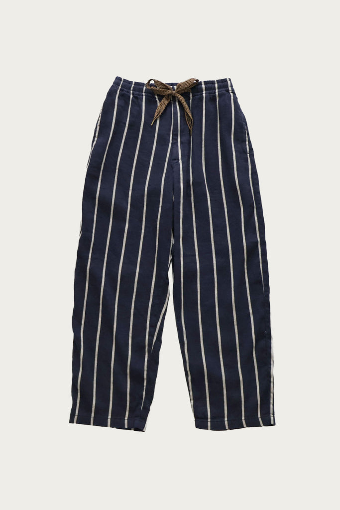 Kapital Linen PHILLIES Stripe EASY Pants | Navy | Canoe Club