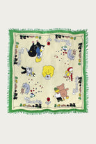 Kapital - Linen Rayon Fringed Stole (PECKISH RAINBOWY PARK) - Green - Canoe Club