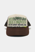 Kapital - Love&Peace and BEETHOVEN Trucker Cap - Ecru/Brown - Canoe Club