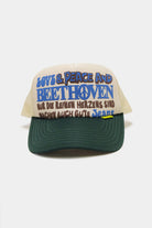 Kapital - Love&Peace and BEETHOVEN Trucker Cap - White/Green - Canoe Club