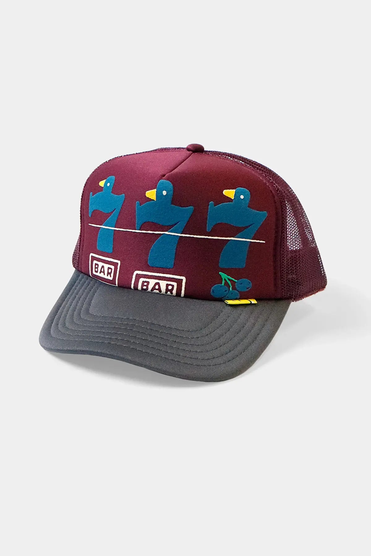 Kapital - LUCKY BATTERY BIRD Truck Cap - Red/Charcoal - Canoe Club