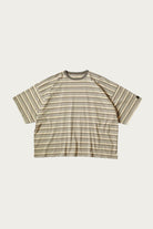 Kapital - Multi Stripe Jersey HUGE-T - Beige/Ecru - Canoe Club