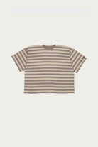 Kapital - Multi Stripe Jersey HUGE-T - Beige/Navy - Canoe Club