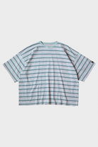 Kapital - Multi Stripe Jersey HUGE-T - Light Blue/Blue - Canoe Club