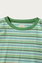 Kapital - Multi Stripe Jersey HUGE-T - Mint/Green - Canoe Club