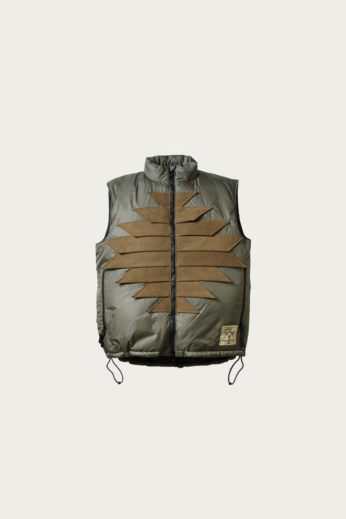 Kapital - Nylon ZEPHYR Fishing Vest - Khaki - Canoe Club