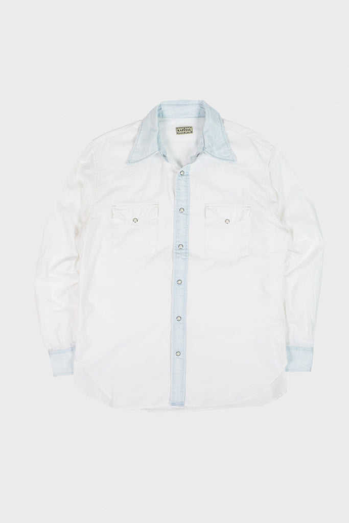 Kapital - OX x Denim HUSKY Western Shirt - White - Canoe Club