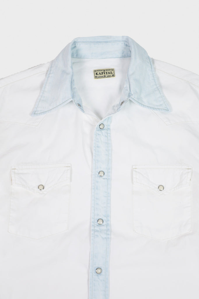 Kapital - OX x Denim HUSKY Western Shirt - White - Canoe Club