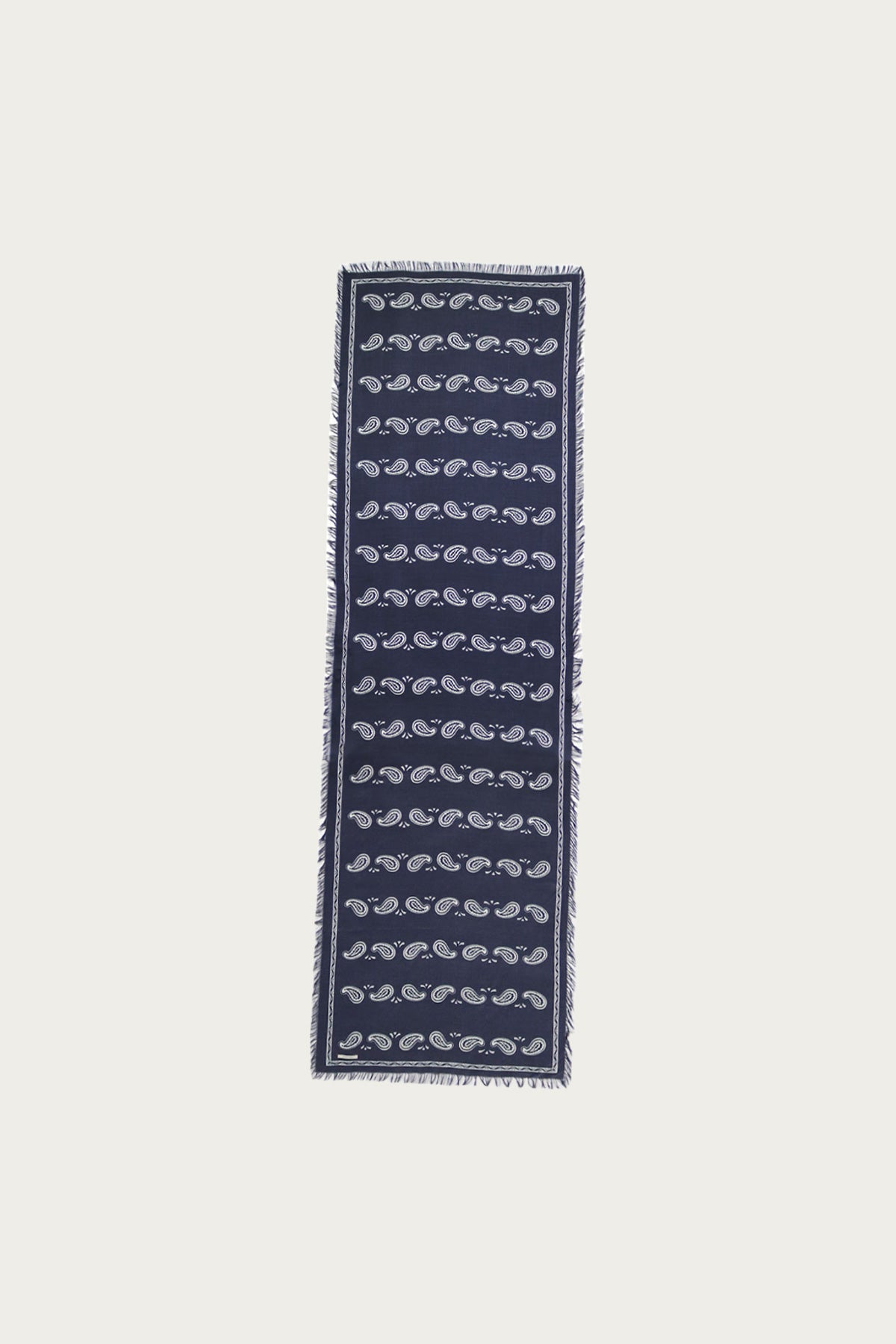 Kapital - Rayon Fringe Stole (PECOS Paisley) - Navy - Canoe Club