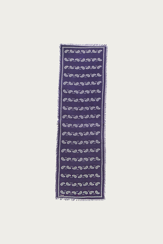 Kapital - Rayon Fringe Stole (PECOS Paisley) - Purple - Canoe Club